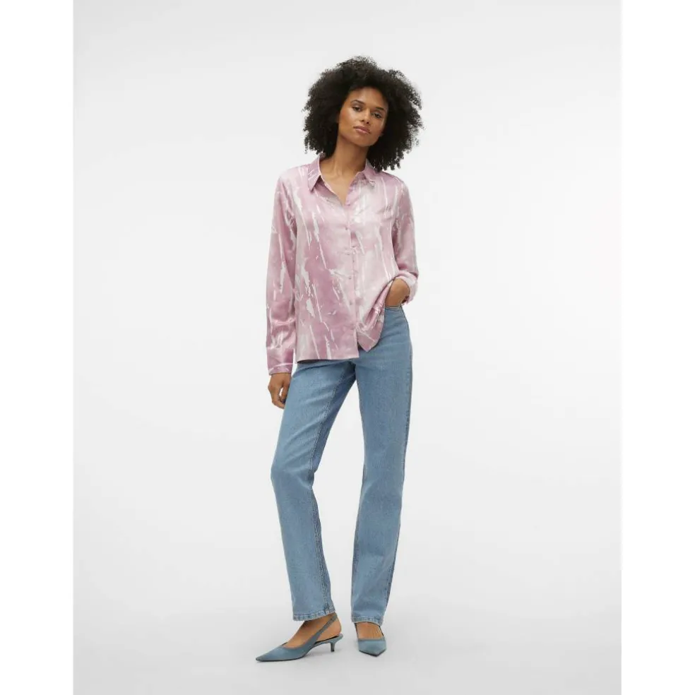 Women's Long-Sleeve Patterned Shirt
