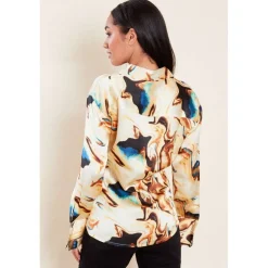 Women's Long-Sleeve Patterned Shirt