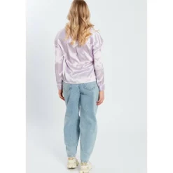 Women's Long-Sleeve Satin Plain Shirt