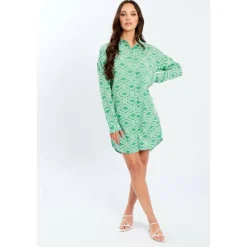Women's Long-Sleeve Shirt Dress