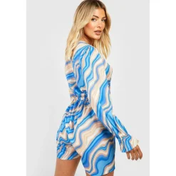Women's Long-Sleeve Wrap Playsuit
