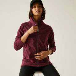 Womens Mayse Long Sleeve Marl Funnel Neck Full Zip Fleece