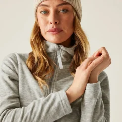 Womens Mayse Long Sleeve Marl Funnel Neck Full Zip Fleece