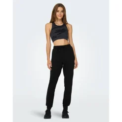 Women's Mid-Waist Closed Hem Jersey Joggers