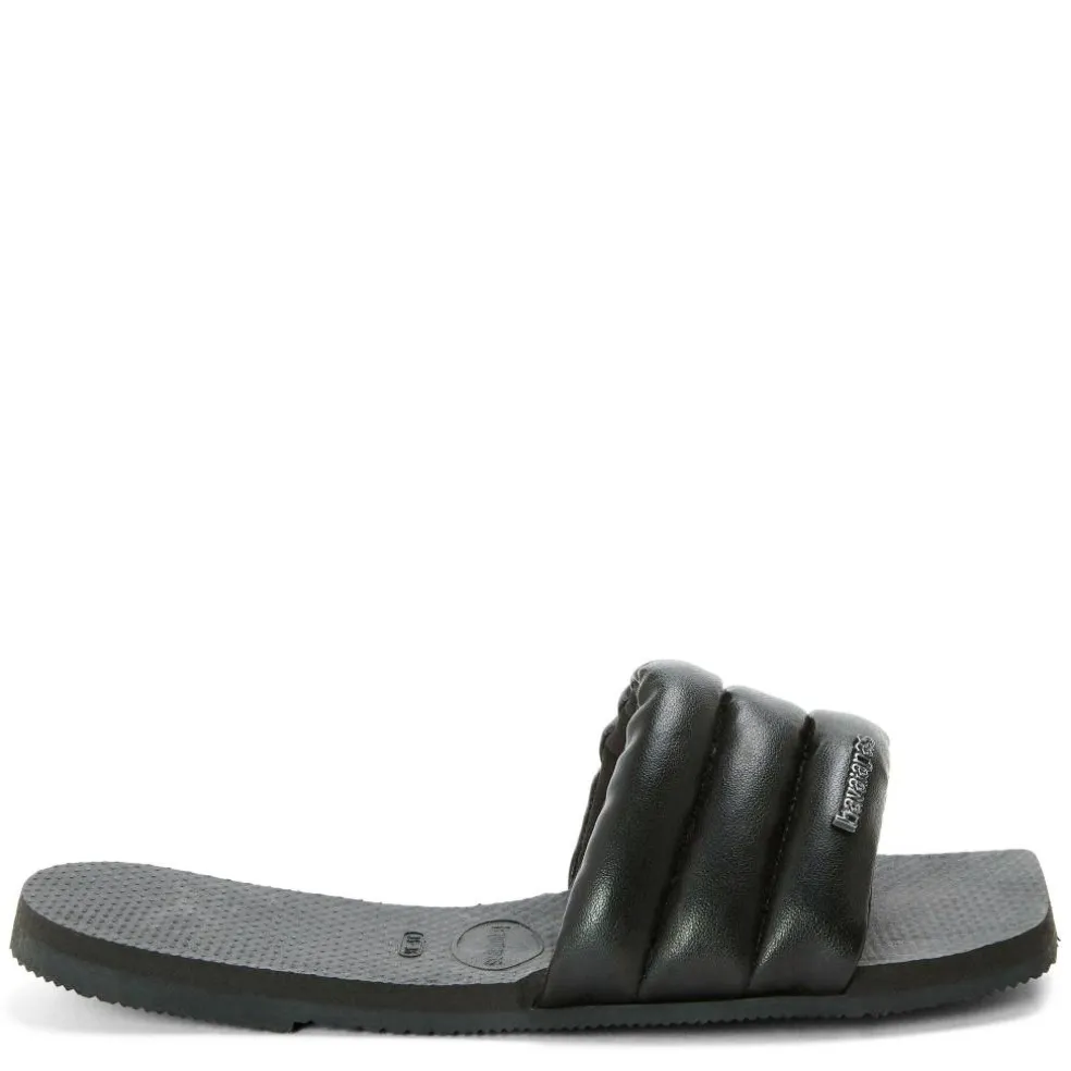 Women's Milan Black Flip Flops