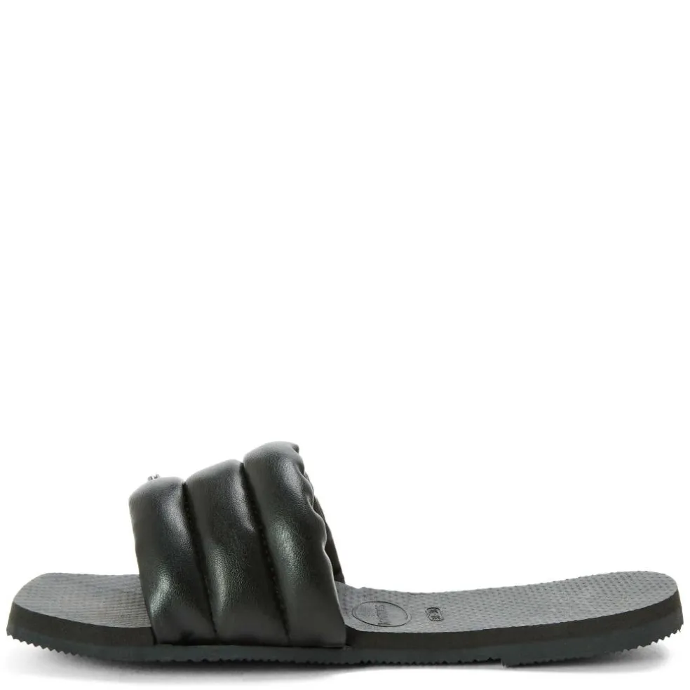 Women's Milan Black Flip Flops