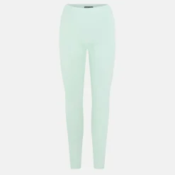 Womens Mint Green Leggings with Side Stripe Detail