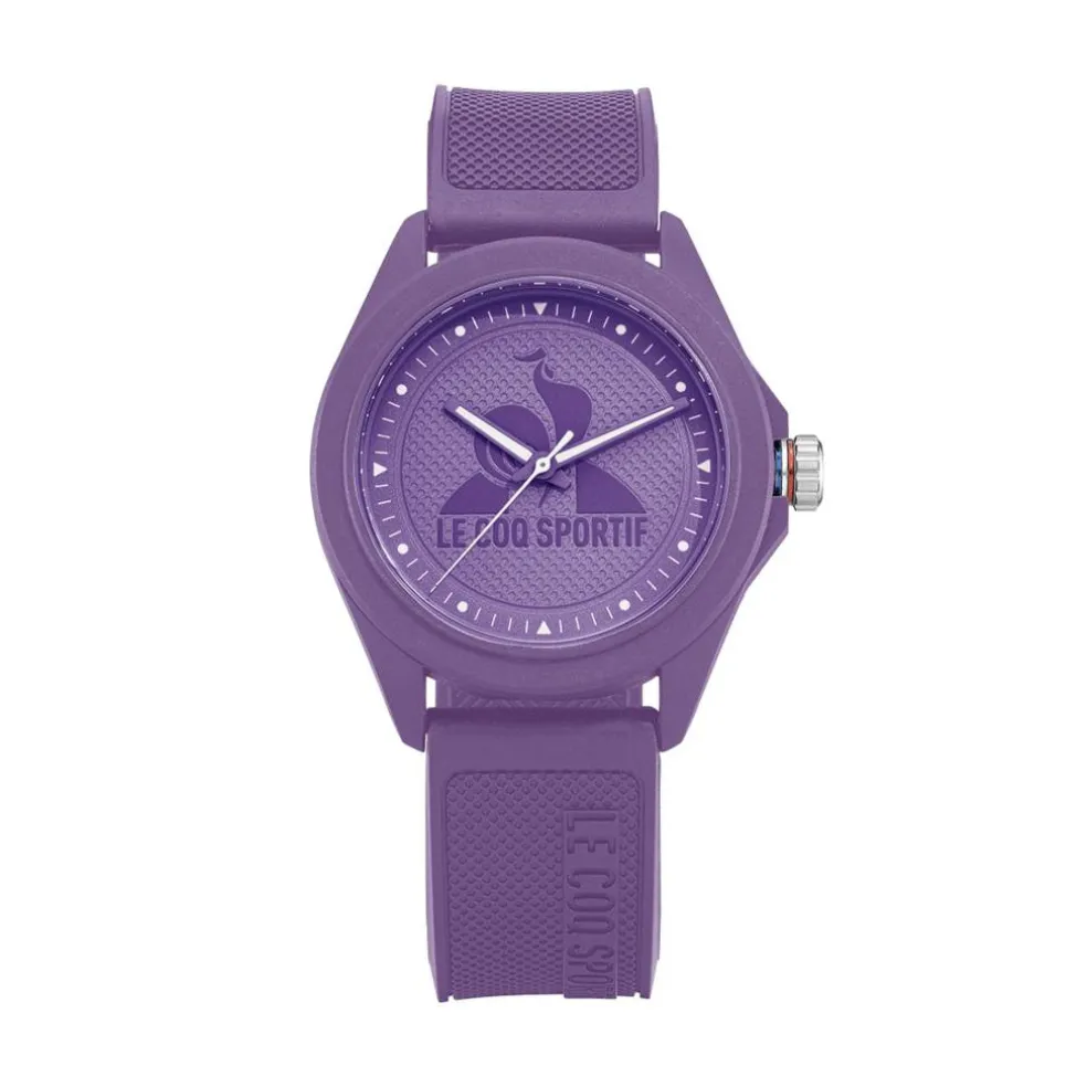 Women's Monochrome Purple Plastic Strap Digital Watch