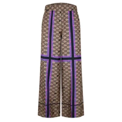 Women's Monogram Silk Wide Leg Pyjama Trousers