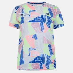 Women's NYC Print Short Sleeve Performance Running Top