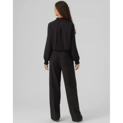 Women's Open Neck Long-Sleeve Blouse