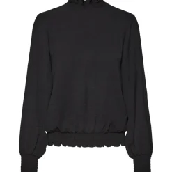 Women's Open Neck Long-Sleeve Blouse
