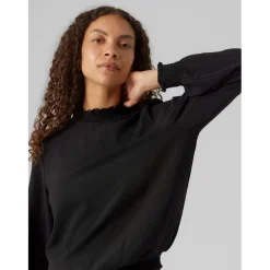 Women's Open Neck Long-Sleeve Blouse