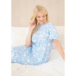 Womens Organic Cotton Short Sleeve Nightdress