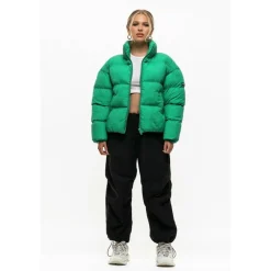 Womens Oversized Funnel Neck Puffer Jacket