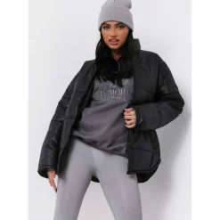 Women's Oversized Long Sleeve Medium Puffer Jacket