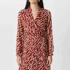 Women's Patterned Wrap Dress