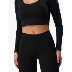 Womens Peach Luxe Long-Sleeve Performance Gym Top