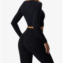 Womens Peach Luxe Long-Sleeve Performance Gym Top
