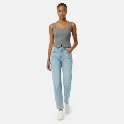 Women's Pinstripe Corset Top