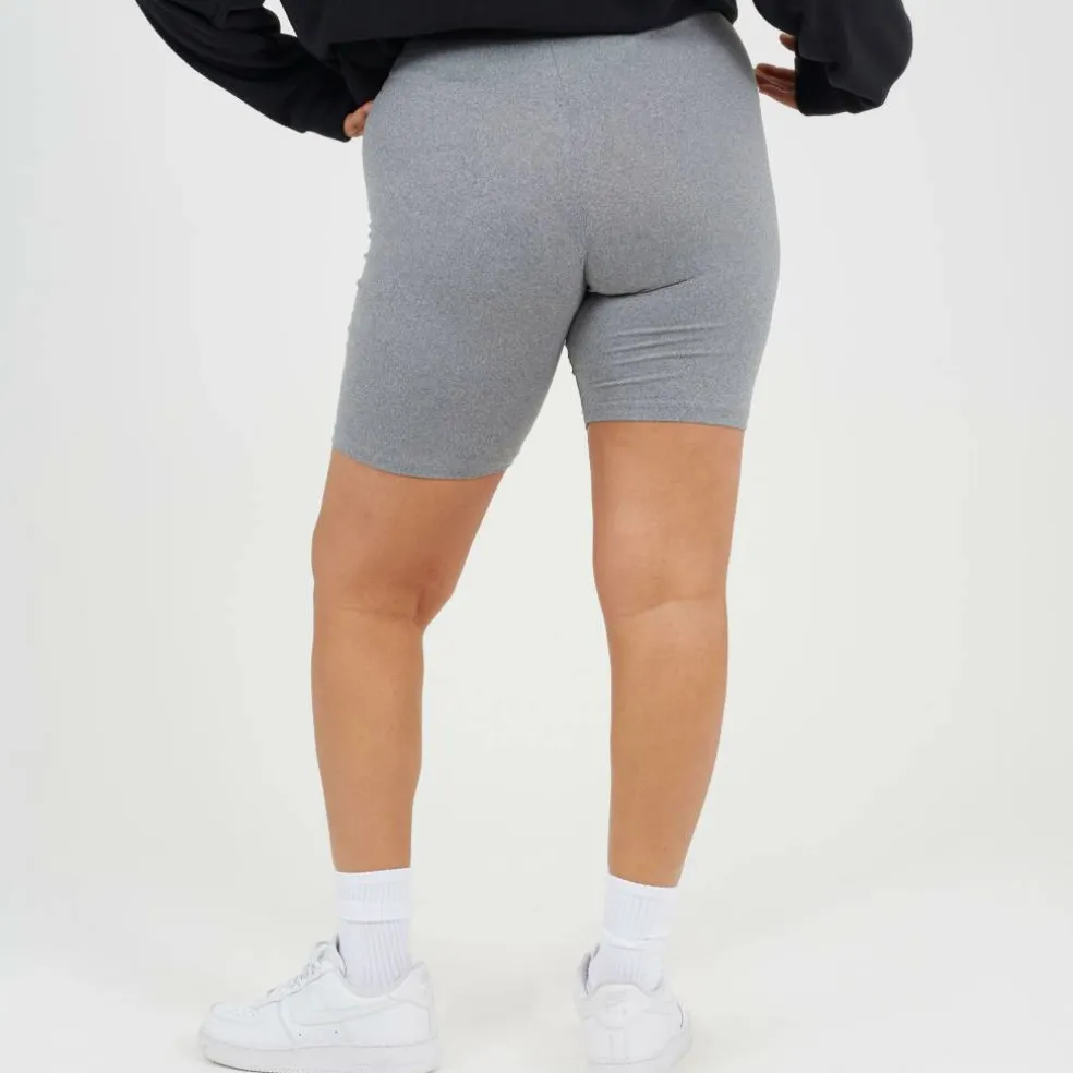 Womens Plus Size Grey Marl Cycling Shorts