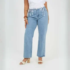 Womens Plus Size Jeans wuth Turn Up Hem
