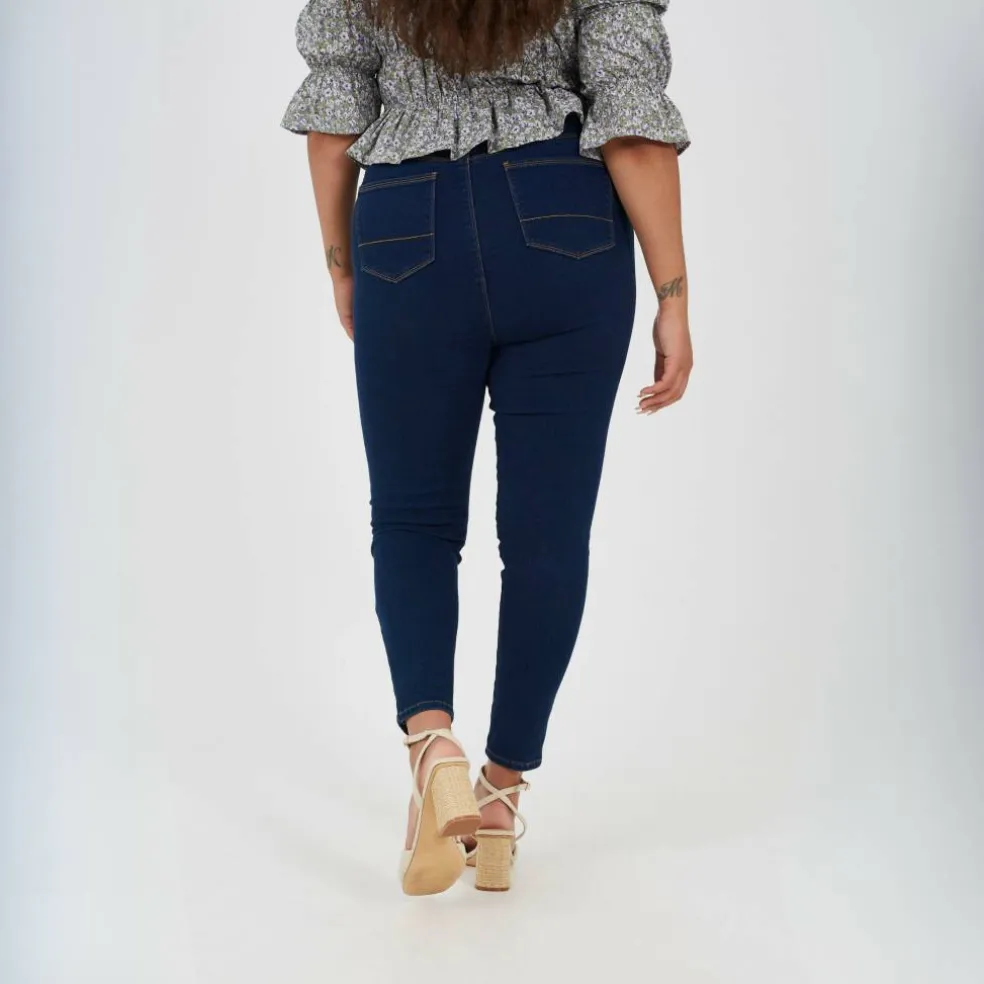 Womens Plus Size Mid Rise Skinny Jean