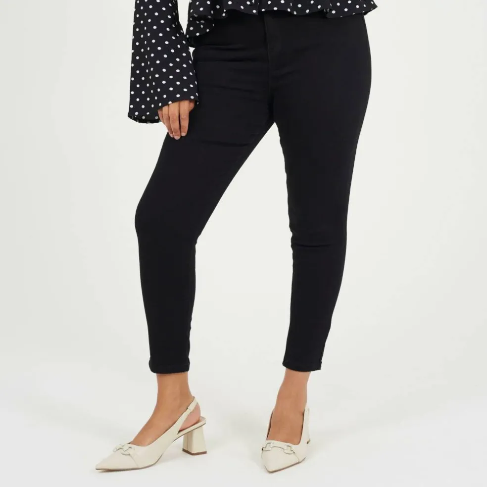 Womens Plus Size Mid Rise Skinny Jean
