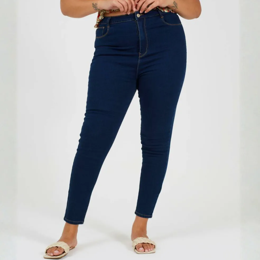 Womens Plus Size Mid Rise Skinny Jean