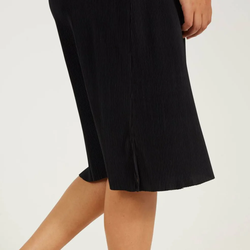 Womens Plus Size Plisse Midi Skirt