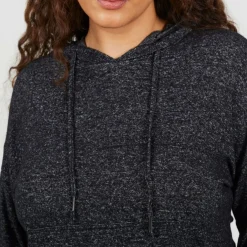 Womens Plus Size Soft Touch Hooded Top