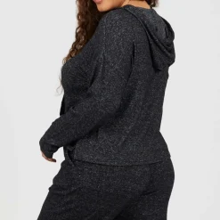 Womens Plus Size Soft Touch Hooded Top
