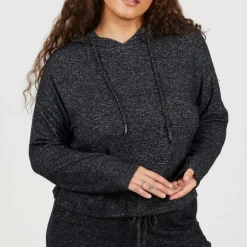 Womens Plus Size Soft Touch Hooded Top