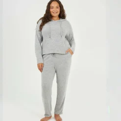 Womens Plus Size Soft Touch Hooded Top