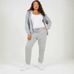 Womens Plus Size Solid Colour Jogging Bottoms