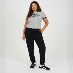 Womens Plus Size Solid Colour Jogging Bottoms