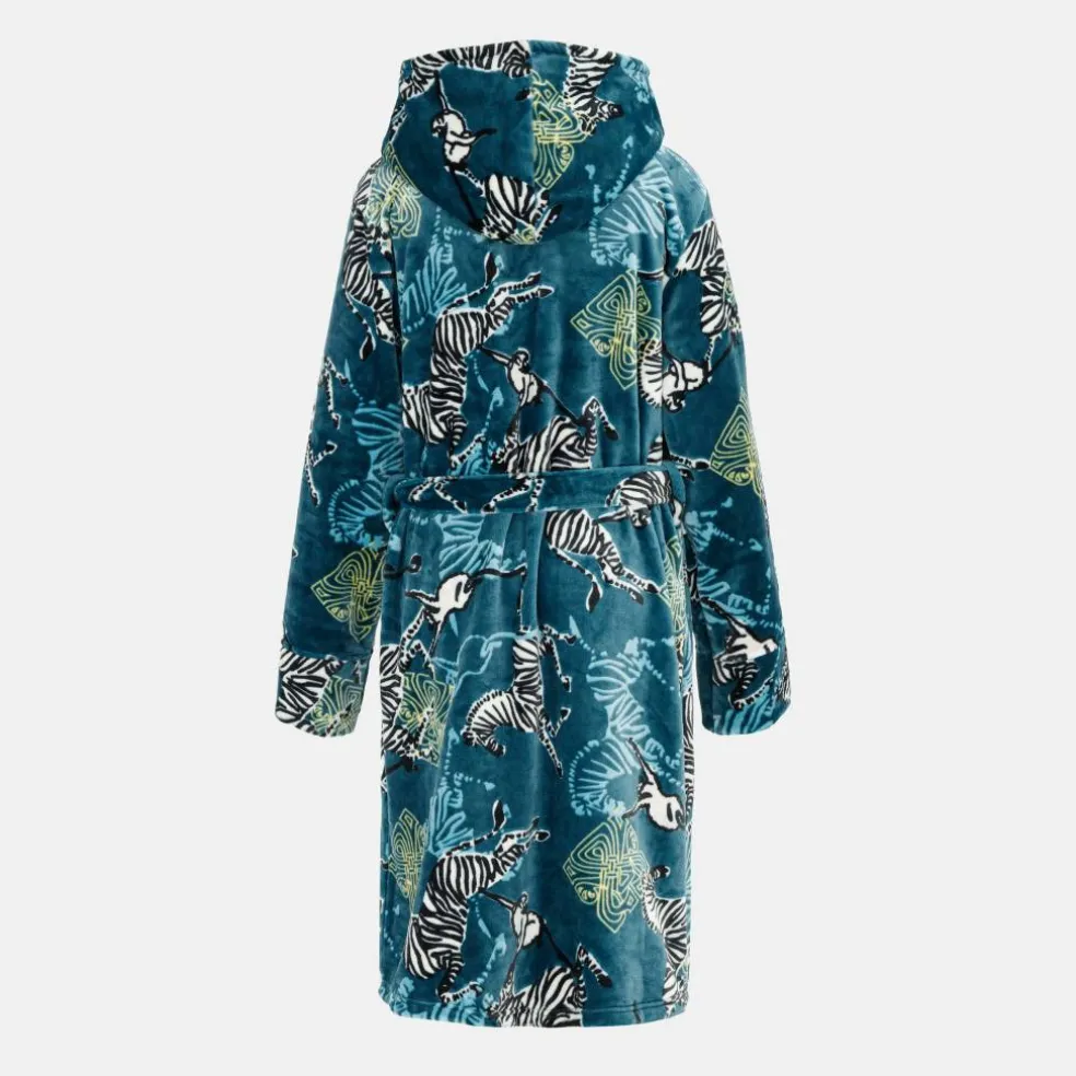 Women's Printed Fluffy Dressing Gown