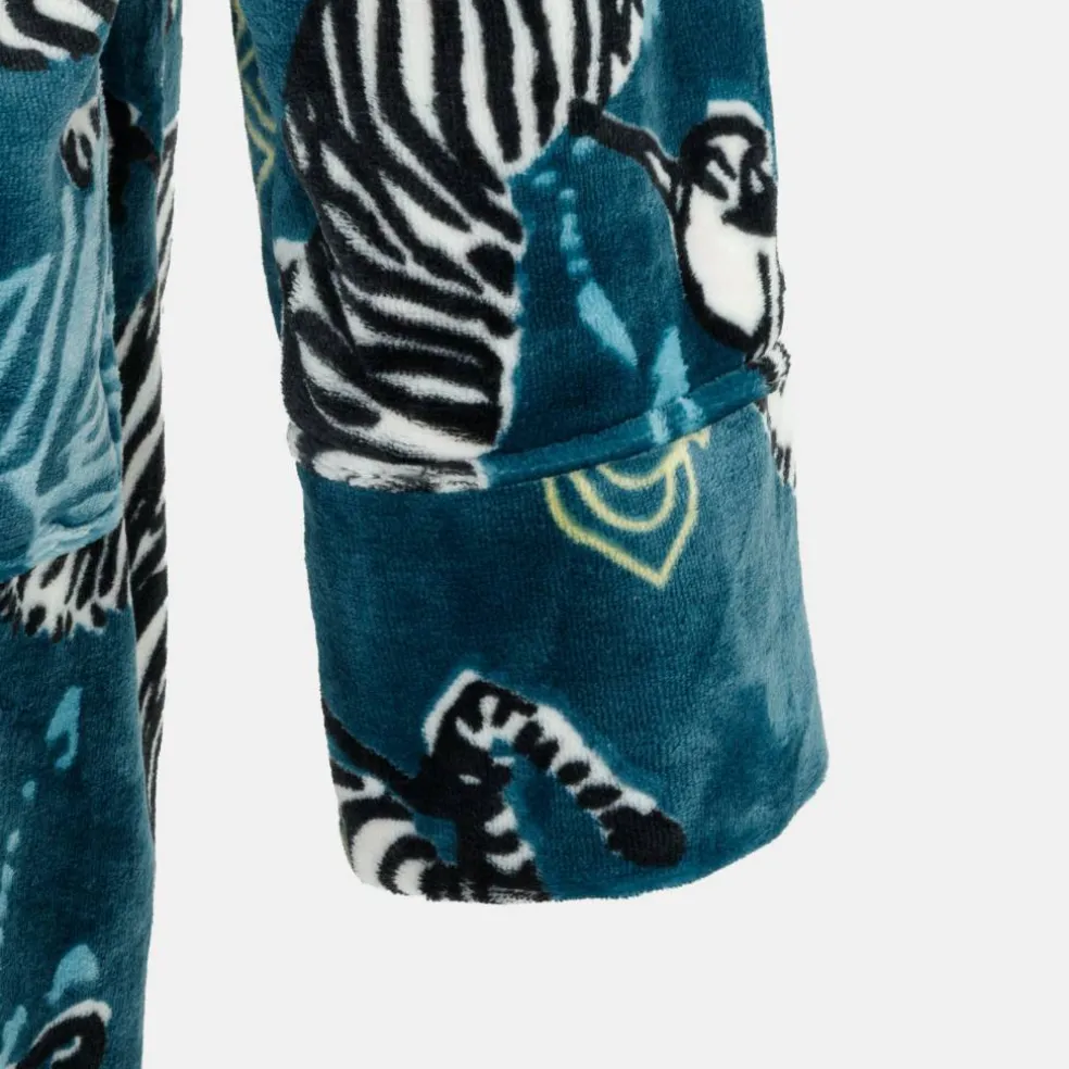 Women's Printed Fluffy Dressing Gown
