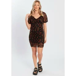 Women's Puff Sleeve Mini Dress