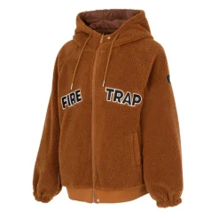 Women's Reversible Sherpa Fleece Hooded Full Zip Long Sleeve Teddy Coat