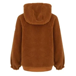 Women's Reversible Sherpa Fleece Hooded Full Zip Long Sleeve Teddy Coat