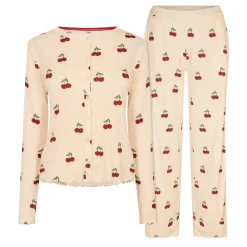 Women's Ribbed Long Sleeve Pyjama Set
