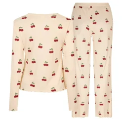 Women's Ribbed Long Sleeve Pyjama Set
