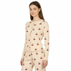Women's Ribbed Long Sleeve Pyjama Set