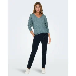 Women's Rica Long-Sleeve V-Neck Knitted Top