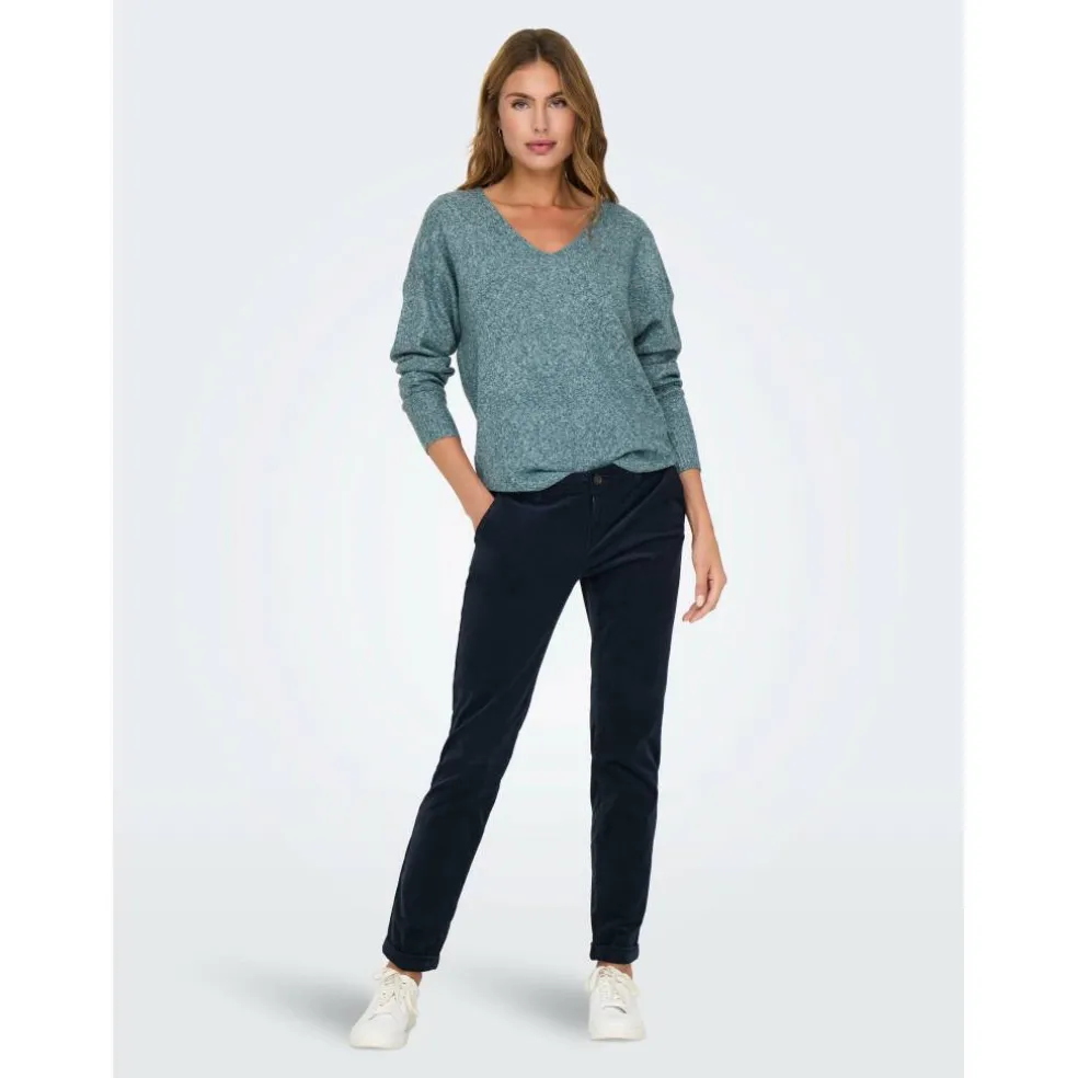 Women's Rica Long-Sleeve V-Neck Knitted Top