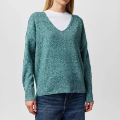 Women's Rica Long-Sleeve V-Neck Knitted Top