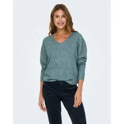 Women's Rica Long-Sleeve V-Neck Knitted Top
