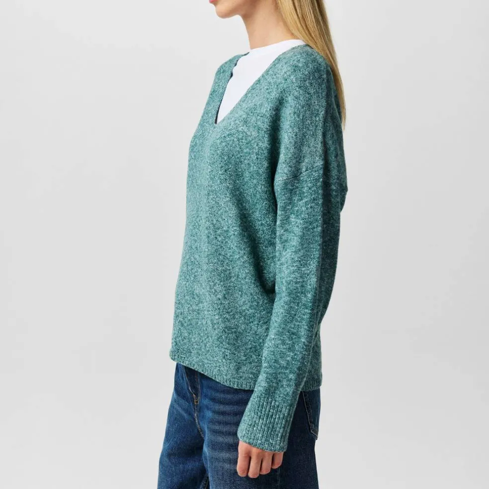 Women's Rica Long-Sleeve V-Neck Knitted Top