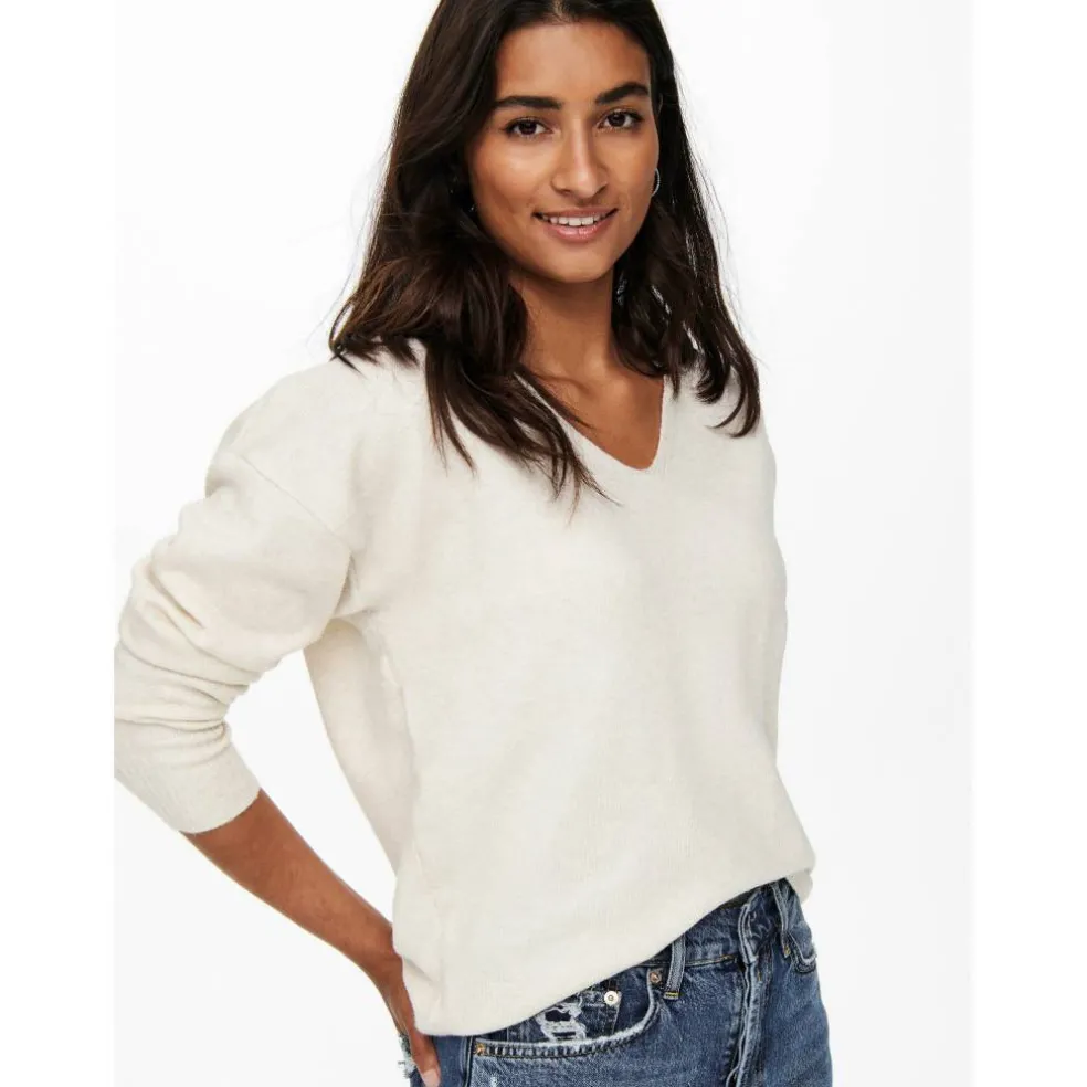 Women's Rica Long-Sleeve V-Neck Knitted Top